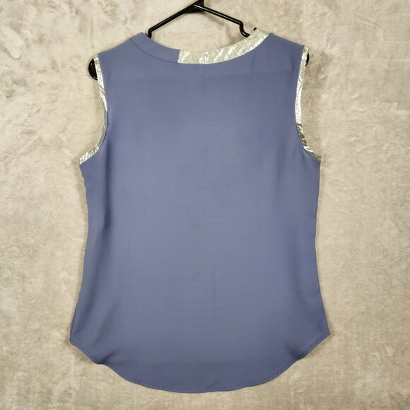 Anne Klein Purple Top with Metallic details Womens Size M - Picture 2 of 8